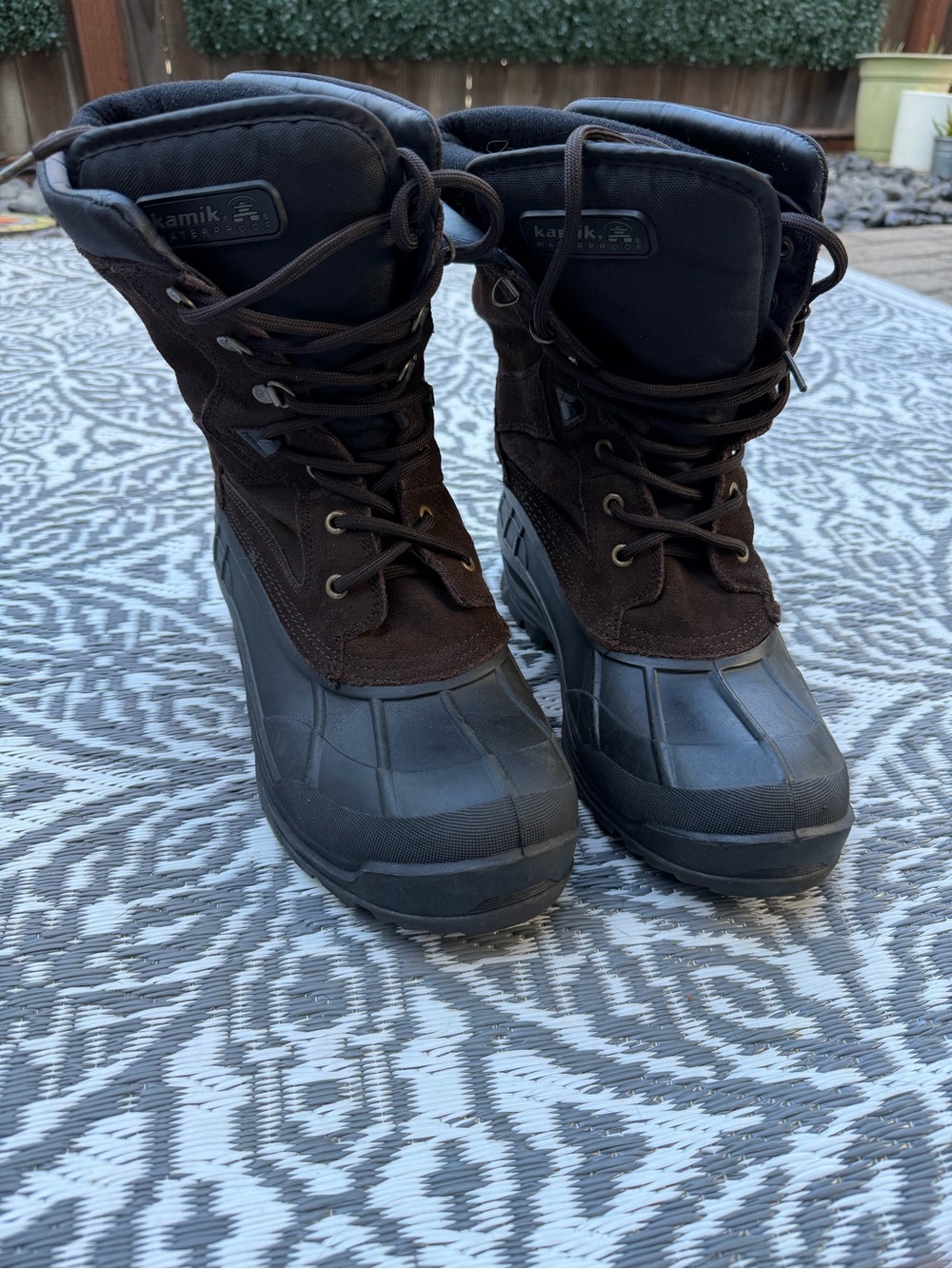 Kamik Brown and Black Men's Waterproof Winter Boots